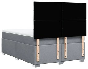 ΚΡΕΒΑΤΙ BOXSPRING ΜΕ ΣΤΡΩΜΑ ΑΝΟΙΧΤΟ ΓΚΡΙ 140X200 ΕΚ. ΥΦΑΣΜΑΤΙΝΟ 3292811