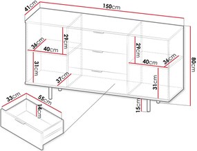 Μπουφές Nubia-Mpez-Xruso