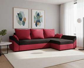 Γωνιακός καναπές Eibar-Mauro-kokkino