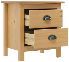 vidaXL Κομοδίνα Hill 2 Τεμ. 46 x 35 x 49,5 εκ. από Μασίφ Ξύλο Πεύκου