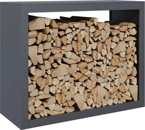 vidaXL Ράφι Καυσόξυλων Ανθρακί 100x40x80 εκ. Ατσάλινο