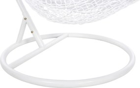 ΚΡΕΜΑΣΤΗ ΠΟΛΥΘΡΟΝΑ ΦΩΛΙΑ MILLIE HM5996.03 ΜΕΤΑΛΛΟ-ΣΥΝΘ.RATTAN ΛΕΥΚΟ Φ95x195Υεκ.