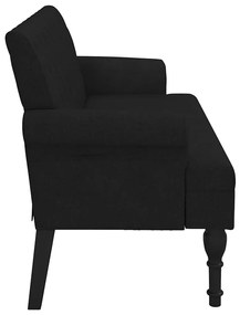 vidaXL Πάγκος με Πλάτη Μαύρο 120x62x75,5 εκ. Ύφασμα