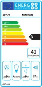 Συμβατικός Απορροφητήρας Artica ALINE90BI Χάλυβας