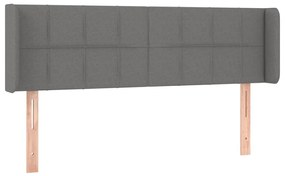 vidaXL Κεφαλάρι με Πτερύγια Σκούρο Γκρι 147x16x78/88 εκ. Υφασμάτινο
