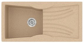 Sanitec Classic 328 Granite Beige Ένθετος Νεροχύτης 55 cm