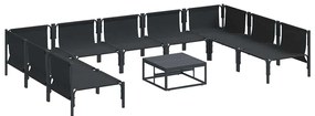 vidaXL Σετ Καναπέ Κήπου 10 pcs Ανθρακί Ατσάλι