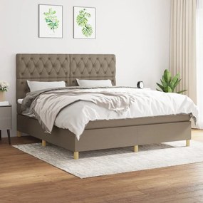 ΚΡΕΒΑΤΙ BOXSPRING ΜΕ ΣΤΡΩΜΑ TAUPE 160X200 ΕΚ. ΥΦΑΣΜΑΤΙΝΟ 3142589