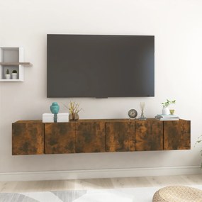 vidaXL Ντουλάπια Τηλ. Κρεμαστά Καπνιστή Δρυς 60x30x30 εκ Επεξ. Ξύλο