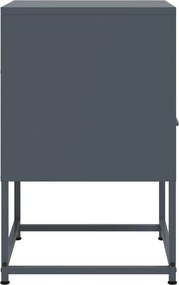 vidaXL Κομοδίνο Ανθρακί 36 x 39 x 60,5 εκ. Ατσάλινο