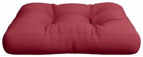 Μαξιλάρι Καθίσματος Παλέτας Μπορντό 50 x 50 x 12 εκ. Υφασμάτινο - Κόκκινο