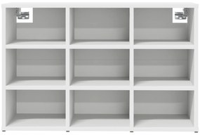 vidaXL Ντουλάπα Παπουτσιών Λευκό 52.5 x 30 x 50 εκ. Επεξεργασμένο ξύλο
