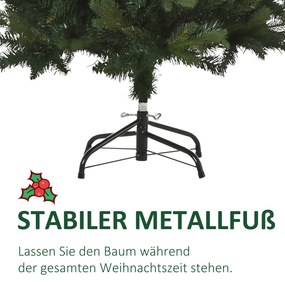 HOMCOM Χριστουγεννιάτικο δέντρο, τεχνητή ελάτη, 1,2 m, με βάση, Ø85 cm x 120 cm, πράσινο