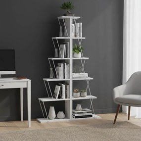 Βιβλιοθήκη mini Tars λευκό 130x22x146εκ 100x22x150 εκ.