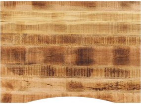 vidaXL Επιφάνεια Γραφείου Καμπύλη 100x80x2,5 εκ Μασίφ Ακατ. Μάνγκο