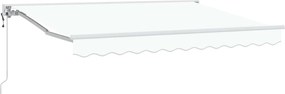 vidaXL Ηλεκτρικό Αναδιπλούμενο Σκίαστρο Λευκός 3 x 2,5 μ