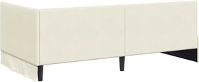 vidaXL Κρεβάτι Γωνίας Κρεμ 100 x 200 cm Βελούδο