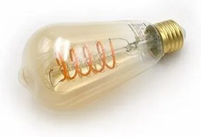 Διακοσμητική Led Λάμπα COG Spiral Αβοκάντο ST64 Ε27 6W Ντιμ. Μελί 1800K 13-2764960019 Lumen-13-2764960019-Μελί 13-2764960019