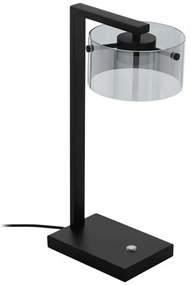 Φωτιστικό Επιτραπέζιο 39877 Copillos Led/1 Black-Clear Eglo Metal, Glass