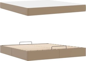 vidaXL Σκελετός κρεβατιού με στρώμα Άλλο 2 pcs Ώχρα PVC