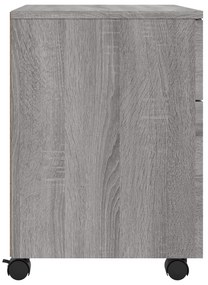 vidaXL Αρχειοθήκη Φορητή Γκρι sonoma45x38x54 εκ. Επεξ. Ξύλο με Ρόδες