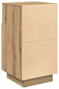 vidaXL Κομοδίνο με 2 συρτάρια Αρτισιανή Δρυς 36x36x68 εκ.
