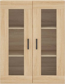vidaXL Ντουλάπι Sonoma δρυς 69,5 x 34 x 180 εκ. από Επεξεργασμένο Ξύλο