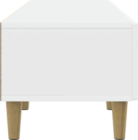 vidaXL Ντουλάπι TV 147 x 34,5 x 30 εκ Λευκό Επεξεργασμένο Ξύλο