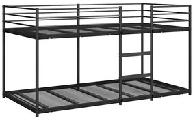 vidaXL Κουκέτα χωρίς στρώμα Μαύρο 107x203 cm Ατσάλι