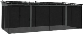 vidaXL Κιόσκι με Τοίχους από Δίχτυ Ανθρακί 6x3 μ. από Ατσάλι