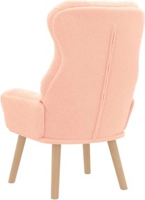 vidaXL Πολυθρόνα Ροζ 69 x 74 x 93 εκ. Υφάσματος Sherpa