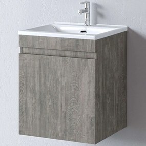 Έπιπλο Μπάνιου Πάγκος Με Νιπτήρα Omega S3BOM055BEN 55x45x60cm Berlin Grey Porcelain,Melamine