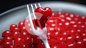 Σετ των 2 Intra Συλλεκτικό Ξύλινο Παζλ Plywood 4mm - Ασημένιο πιρούνι με κόκκινα ζελέ Σε Ξύλινο Κουτί - Διαστάσεις: 10x10 cm – 25 κομμάτια