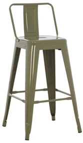 ΣΚΑΜΠΟ ΜΕΣΑΙΟΥ ΥΨΟΥΣ ΜΕΤΑΛΛΙΚΟ MELITA ΣΕ DARK OLIVE GREEN HM8574.03 42x42x98 cm.