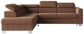 Γωνιακός καναπές κρεβάτι Felin με αποθηκευτικό χώρο, καφέ 255x191x83cm Αριστερή γωνία – BEL-TED-065