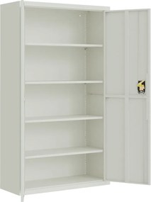 vidaXL Αρχειοθήκη Ανοιχτό Γκρι 105 x 40 x 180 εκ. Ατσάλινη