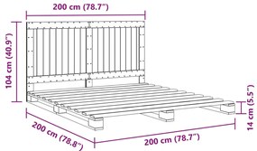 ΠΛΑΙΣΙΟ ΚΡΕΒΑΤΙΟΥ ΜΕ ΚΕΦΑΛΑΡΙ ΓΚΡΙ 200X200 ΕΚ. ΜΑΣΙΦ ΠΕΥΚΟ 3281549