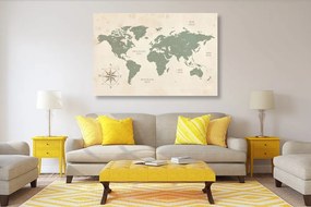 Εικόνα αξιοπρεπούς παγκόσμιου χάρτη - 60x40