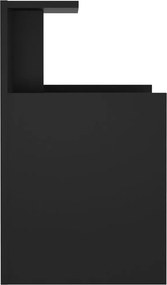 vidaXL Κομοδίνο Μαύρο 40 x 35 x 60 εκ. από Επεξ. Ξύλο