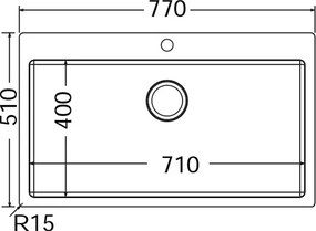 Apell Linear Plus LNP77 (77x51) - Ανοξείδωτος νεροχύτης