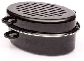 Γάστρα Εμαγιέ Οβάλ ET73300000 32cm 4Lt Black Max Home Aluminium