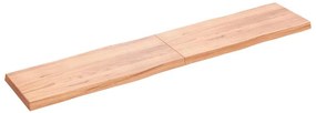 vidaXL Επιφ Τραπεζιού Αν Καφέ 200x40x(2-6)εκ.Ακατέργ. Μασίφ Ξύλο Δρυός