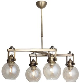 Φωτιστικό Οροφής Ponte 341LCA1167 55x70cm 4xE27 40W Gold Opviq