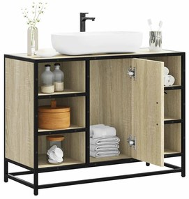 Ντουλάπι Νιπτήρα Μπάνιου Sonoma Δρυς 80 x 33 x 60 εκ. από Τεχνητό Ξύλο