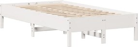 vidaXL Σκελετός Κρεβ. Χωρίς Στρώμα Λευκό 75x190 εκ Μασίφ Πεύκο