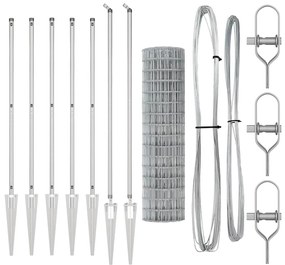 vidaXL Τεντώτο με στήριγμα Ασημί 1,2 x 10 m Ατσάλι