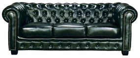 CHESTERFIELD BIRMINGHAM KΑΝΑΠΕΣ 3ΘΕΣΙΟΣ ΣΑΛΟΝΙΟΥ ΚΑΘΙΣΤΙΚΟΥ,ΔΕΡΜΑ ANTIQUE GREEN