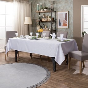 Τραπεζομάντηλο Limoges White Με Πετσέτες Σετ 13τμχ. Teoran 160X320 Cotton-Polyester