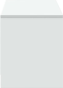 vidaXL Τηλεοπτική βιβλιοθήκη με LED 140 x 34 x 40 εκ Λευκό