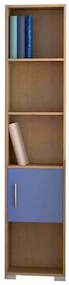 SarrisBros Βιβλιοθήκη Παιδική Με Ντουλάπι Μελαμίνη 40x30x180cm Sarris Bros/ Oak-Ciel BEST-101098